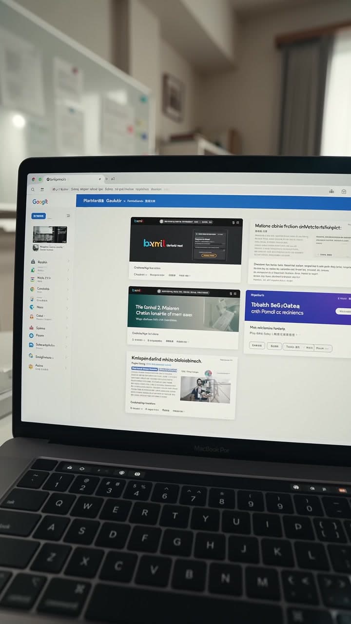 事業情報をAIでSEO向け記事と公開ページに整理するBknilの縦型プロモーション動画。 — scene 2
