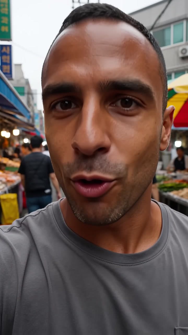 Video vertical de MeetOnce con una solicitud de intercambio de idiomas y traducción con IA en Corea. — scene 1