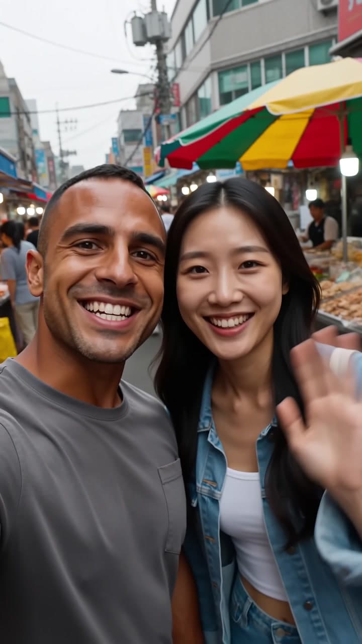 Video vertical de MeetOnce con una solicitud de intercambio de idiomas y traducción con IA en Corea. — scene 3