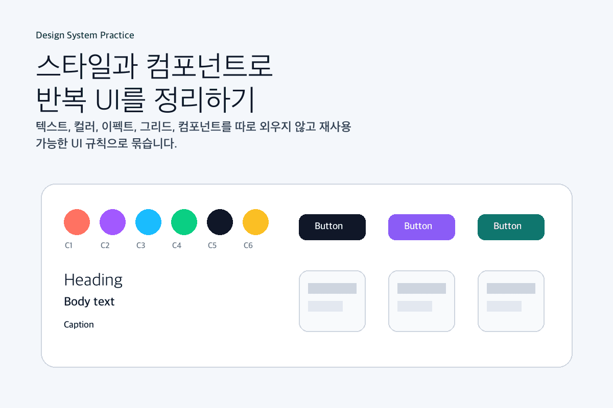 Figma 디자인 시스템과 컴포넌트 구성 이미지