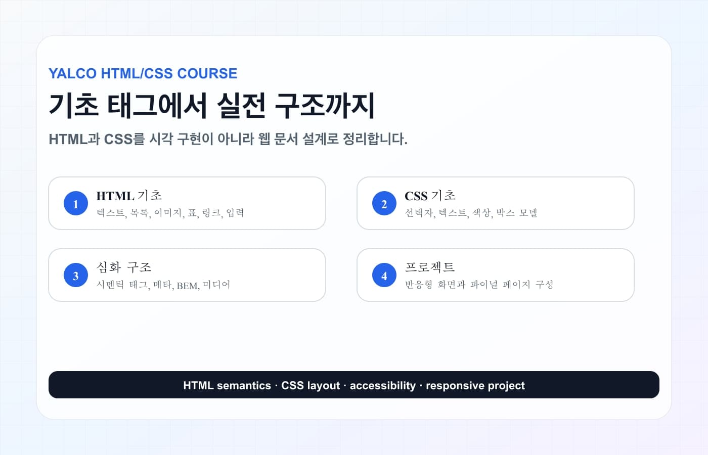 얄코 HTML CSS 강의 대표 이미지