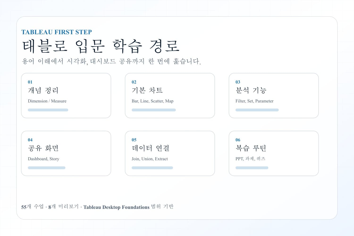 태블로 첫걸음 강의 대표 이미지
