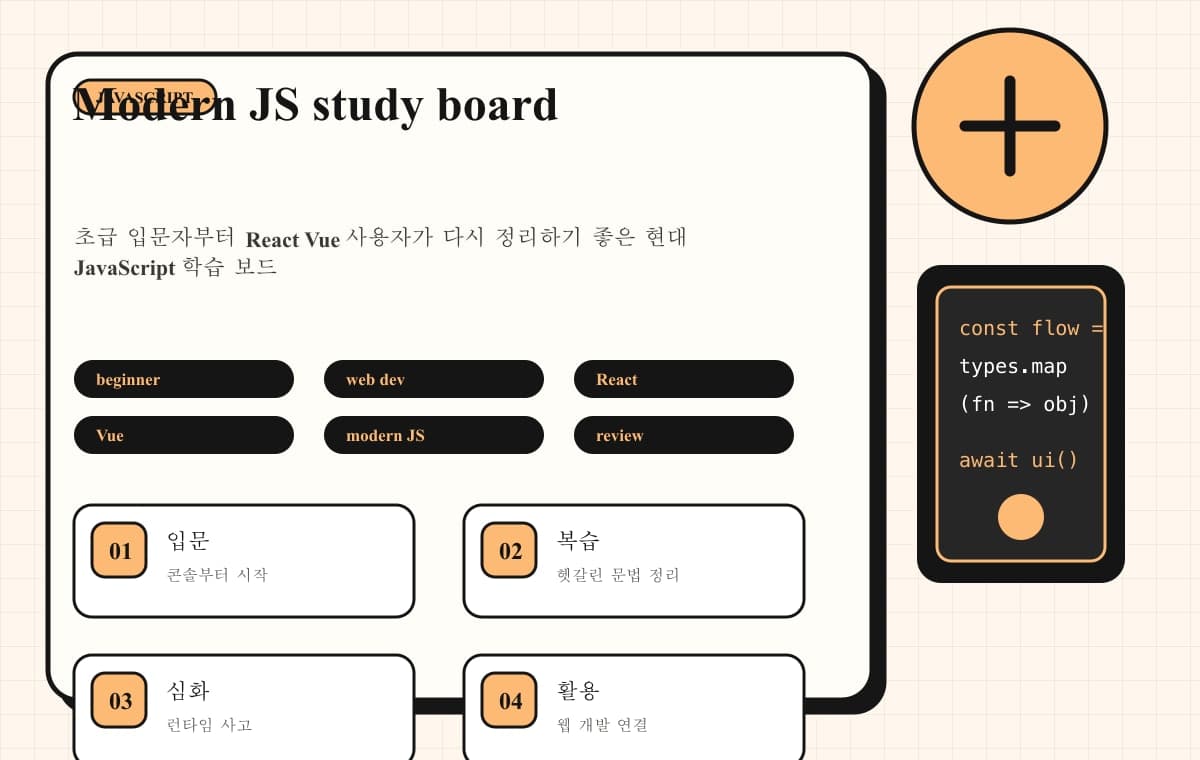 현대 JavaScript 학습 보드
