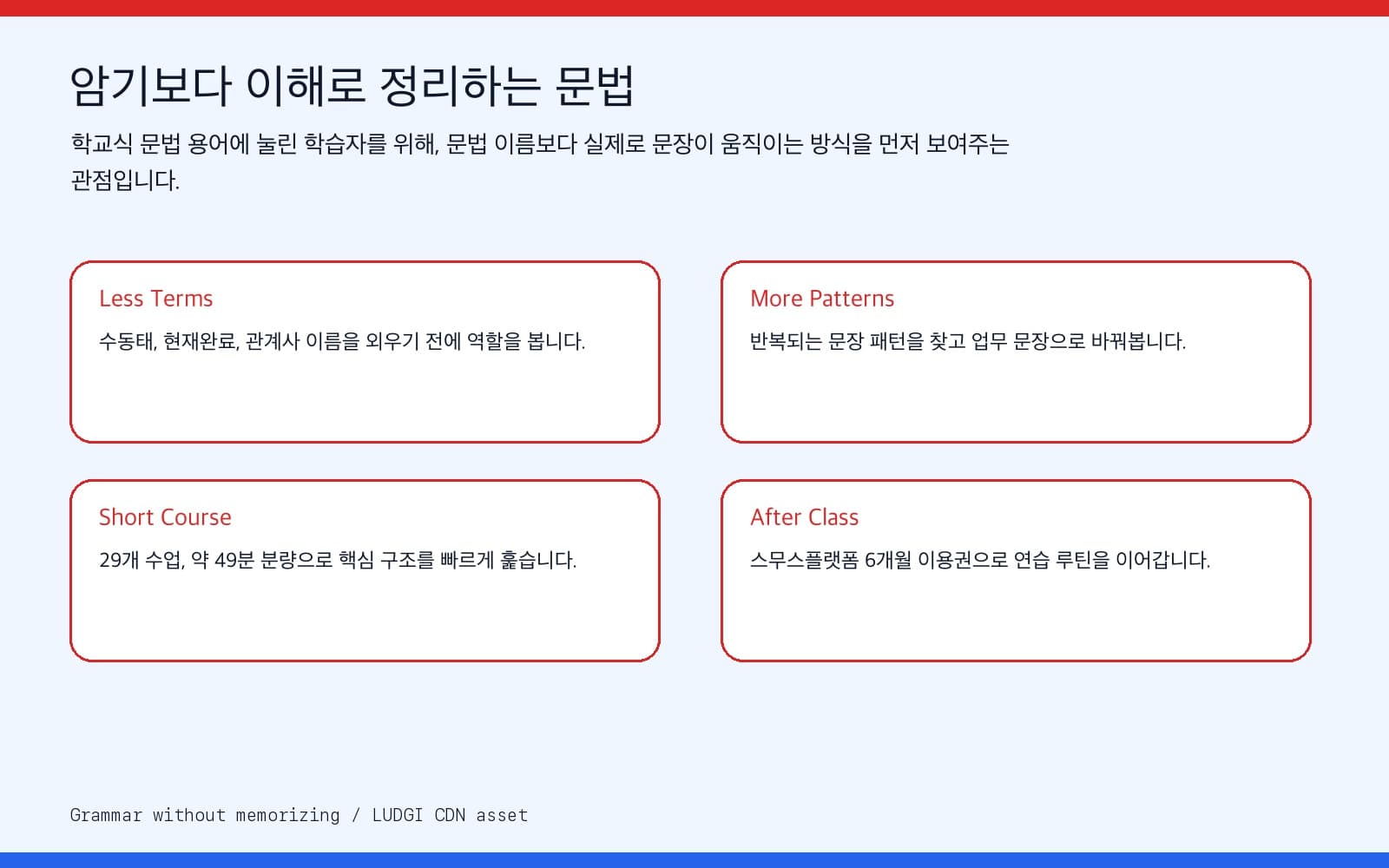 문법 암기 대신 문장 구조로 영어를 이해하는 이미지