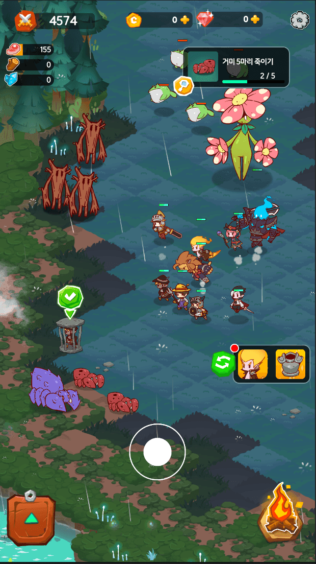MMORPG 프로젝트 구조와 개발 화면 예시
