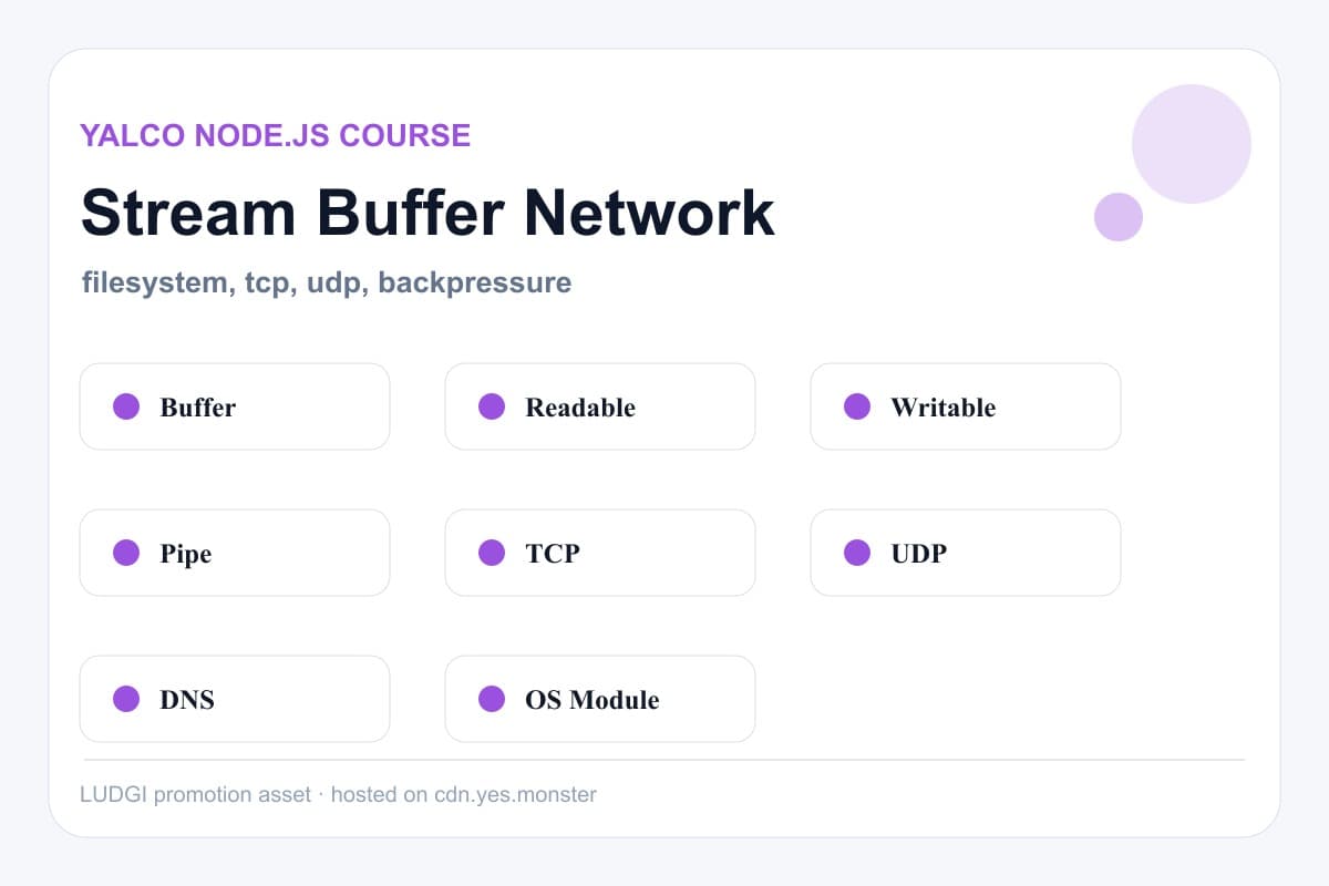 Node.js Stream Buffer 네트워크 실습 화면