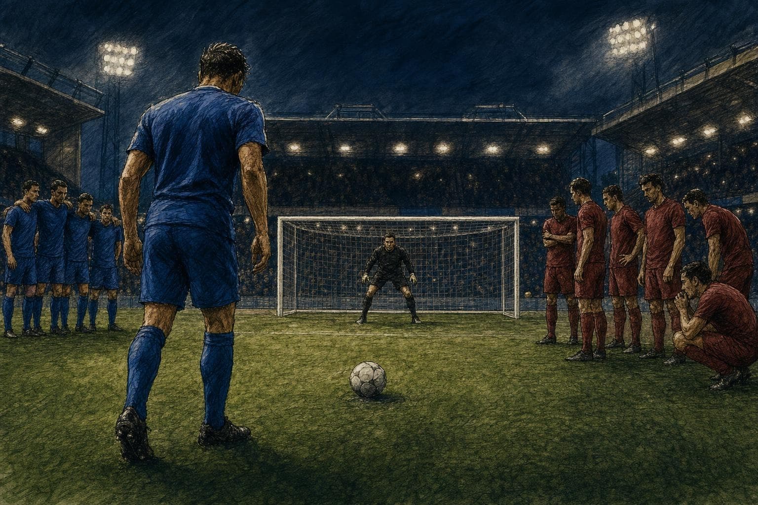 Semi-realistic 2D ink and coloured-pencil editorial illustration summarising the article topic (1)