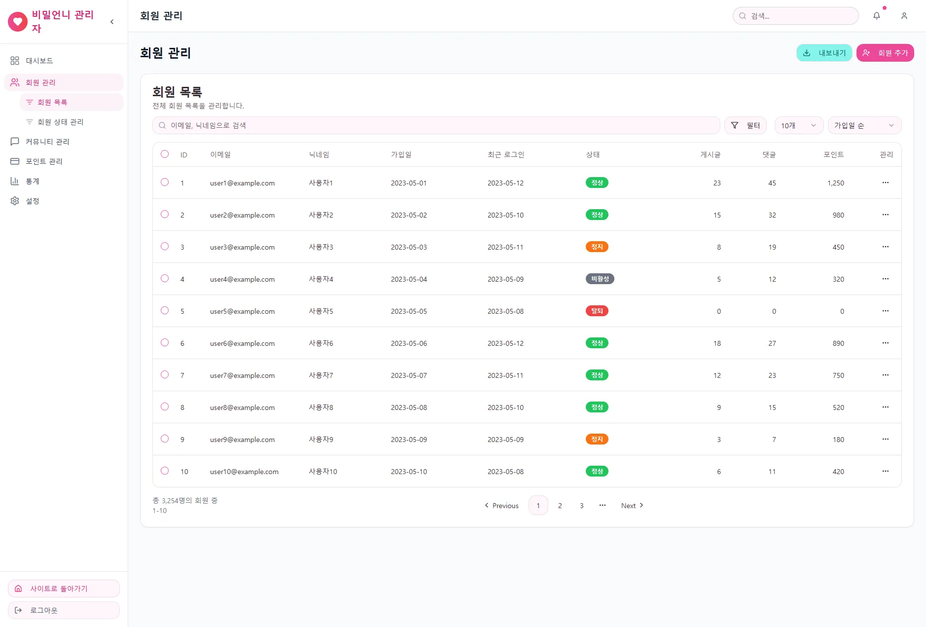 비밀언니 · 익명 커뮤니티 제작 화면 9